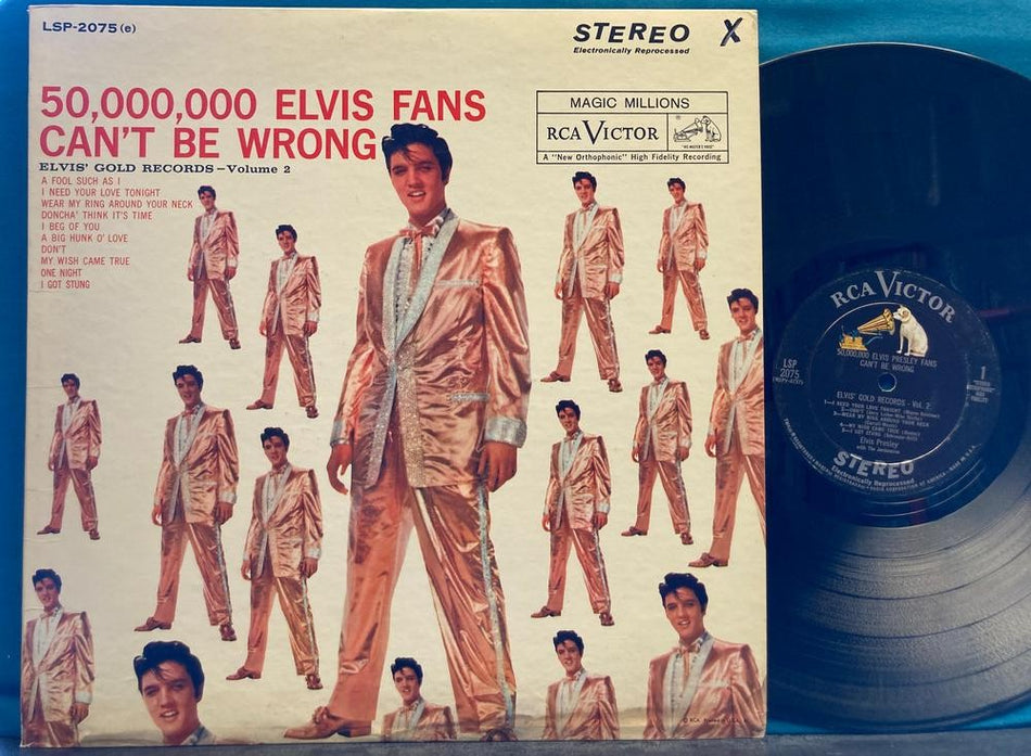 50,000,000 ELVIS FANS CAN'T BE WRONG~1962 'STAGGERED' STEREO LP~DEEP GROOVE~3S~H