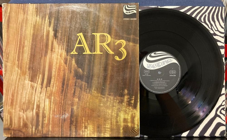 A.R. III~AR3~RARE ORIG 1972 ZEBRA GERMAN LP~LBL INNER SLV~KRAUTROCK~VPI CLEANED