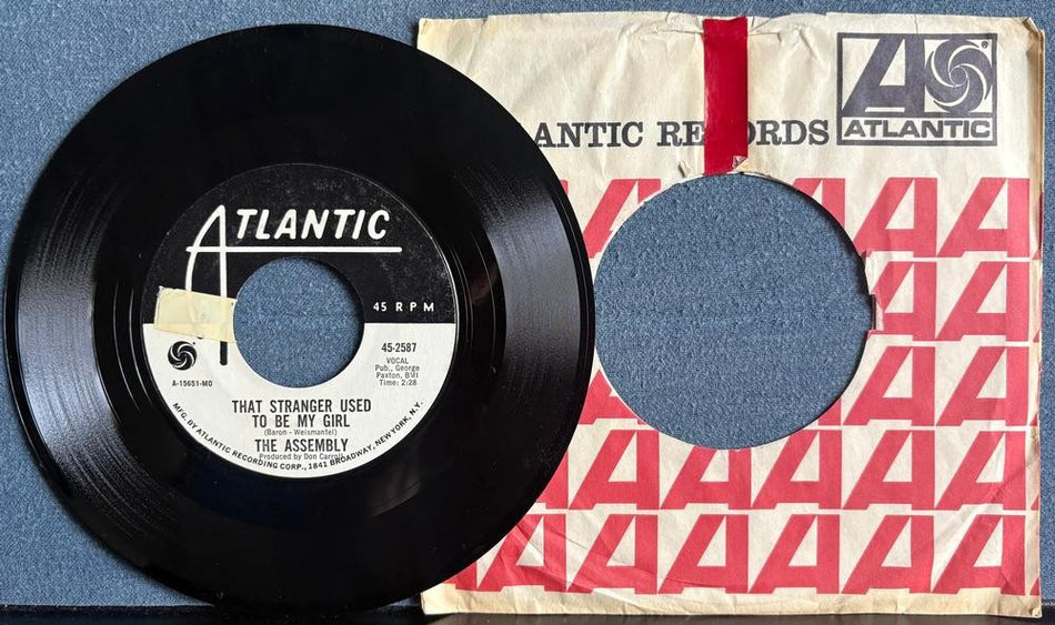THE ASSEMBLY WALK ON OUT OF MY MIND~1968 ATLANTIC PROMO 7-INCH 45 SINGLE~ROCK
