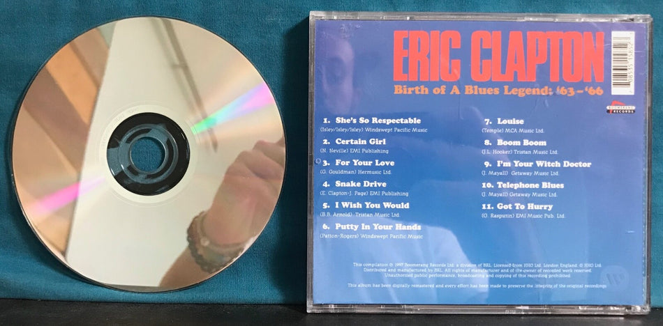 ERIC CLAPTON BIRTH OF A BLUES LEGEND '63-'66~NM 1997 BOOMERANG UK CD~BEA-51585