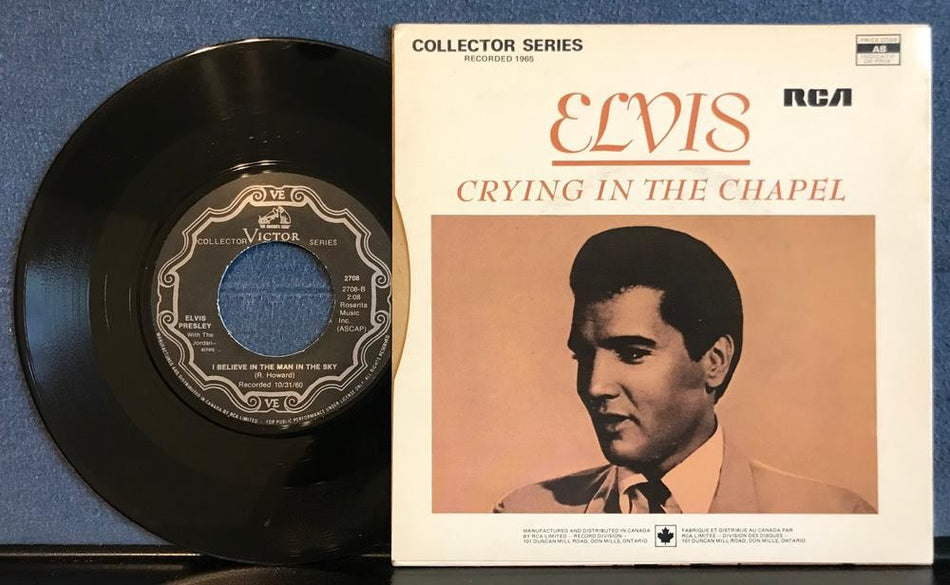 ELVIS PRESLEY CRYING IN THE CHAPEL~NM- LMTD 1977 VICTOR COLLECTOR SERIES 7-INCH