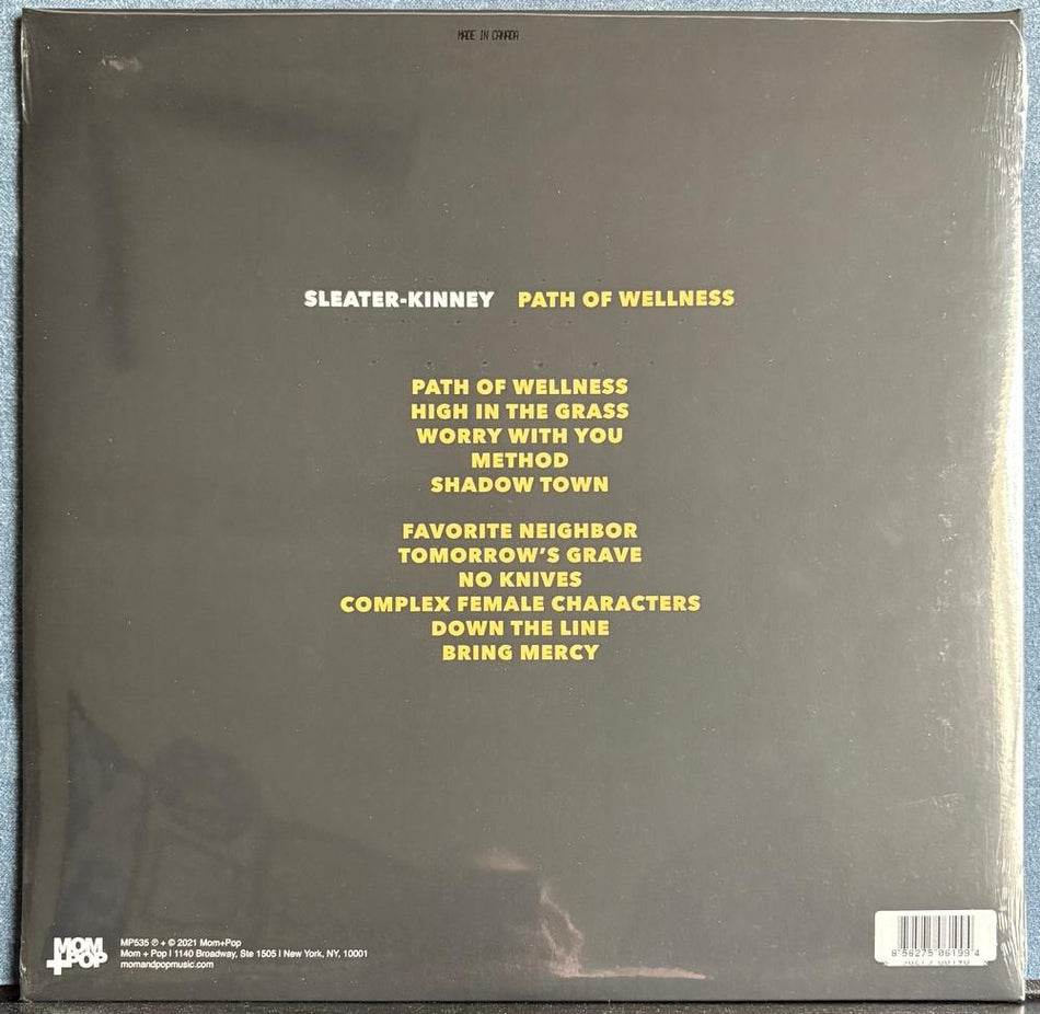SLEATER-KINNEY PATH OF WELLNESS~SEALED 2021 CLEAR VINYL LIMITED /600~ALT~INDIE