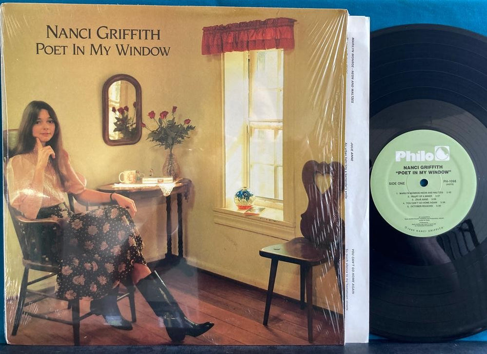 NANCI GRIFFITH POET IN MY WINDOW~NM/NM- ORIG 1985 PHILO LP~QUIEX~INNER~SHRINK