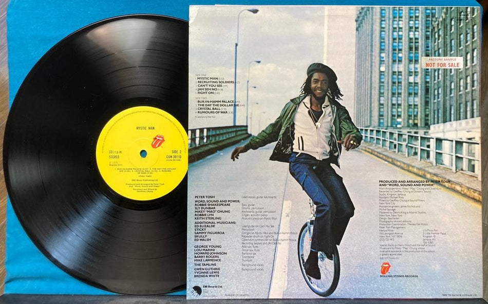 PETER TOSH MYSTIC MAN~NM 1979 ROLLING STONES RECS UK PROMO SAMPLE COPY LP~REGGAE