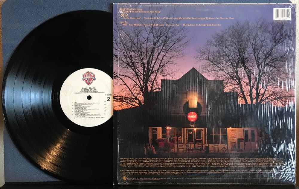 RANDY TRAVIS STORMS OF LIFE~NM- '86 WARNER BROS SRC 1st PRESS~SHRINK~HYPE STCKRS
