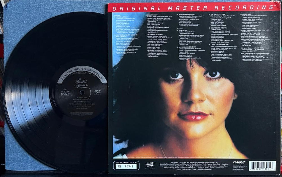 LINDA RONSTADT PRISONER IN DISGUISE~LIMITED NUMBERED '08 MFSL 180g AUDIOPHILE LP