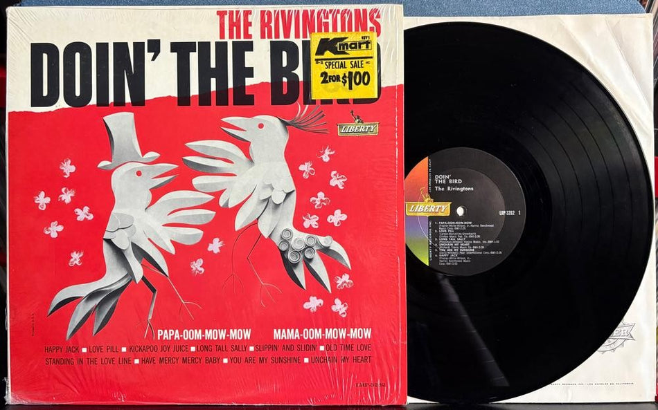 THE RIVINGTONS DOIN THE BIRD~ORG 1963 MONO LIBERTY 1st PRESS LP~SHRINK~FUNK~SOUL