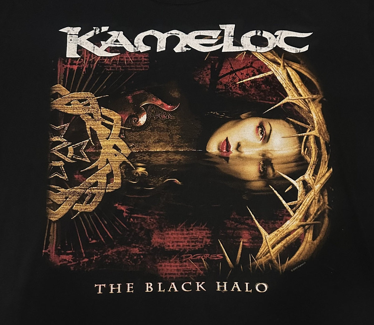 KAMELOT CONCERT T-SHIRT~2006 TOUR~THE BLACK HALO~ORIGINAL~XL~BLACK~EXC COND~VTG