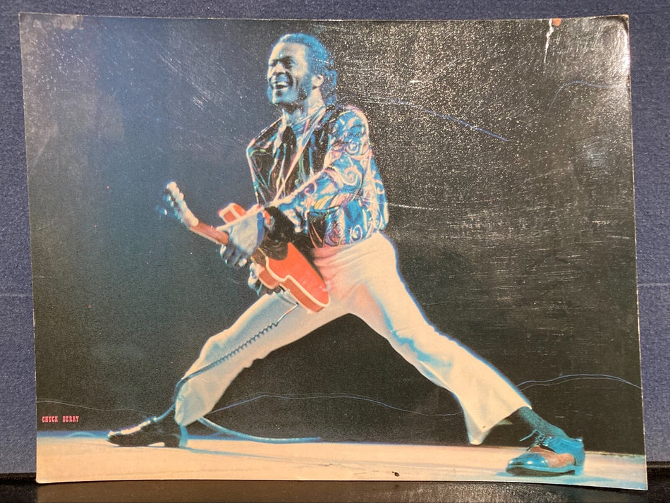 CHUCK BERRY LIVE~GLOSSY 8.5x11 PHOTO PRINT~RISING SIGNS LTD 1973 #105~BOB GRUEN