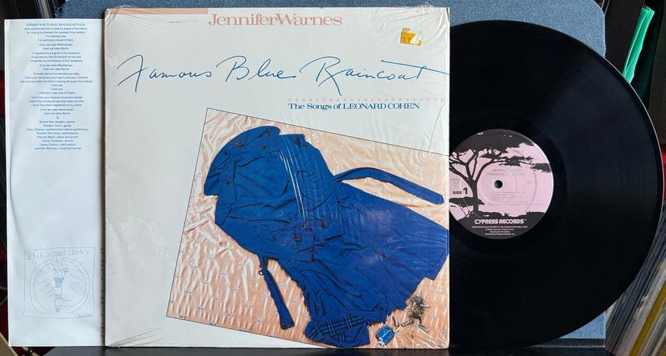 JENNIFER WARNES FAMOUS BLUE RAINCOAT~L. COHEN~NM- 1986 CYPRESS LP w/SHRINK~INNER