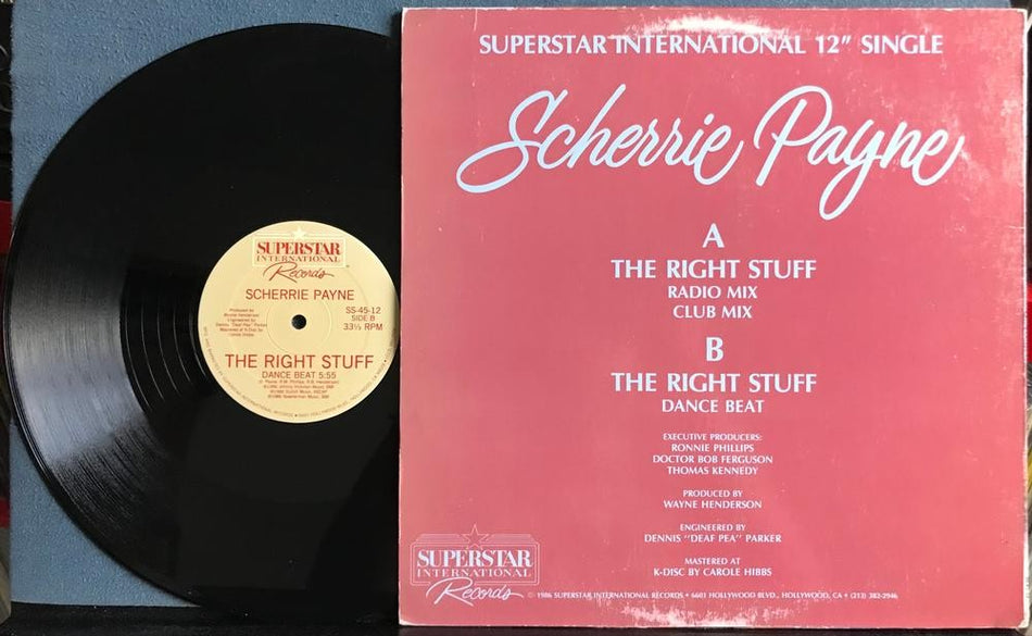 SCHERRIE PAYNE THE RIGHT STUFF~NM- 1986 12-INCH LP~QUIEX AUDIOPHILE~ELECTRO FUNK