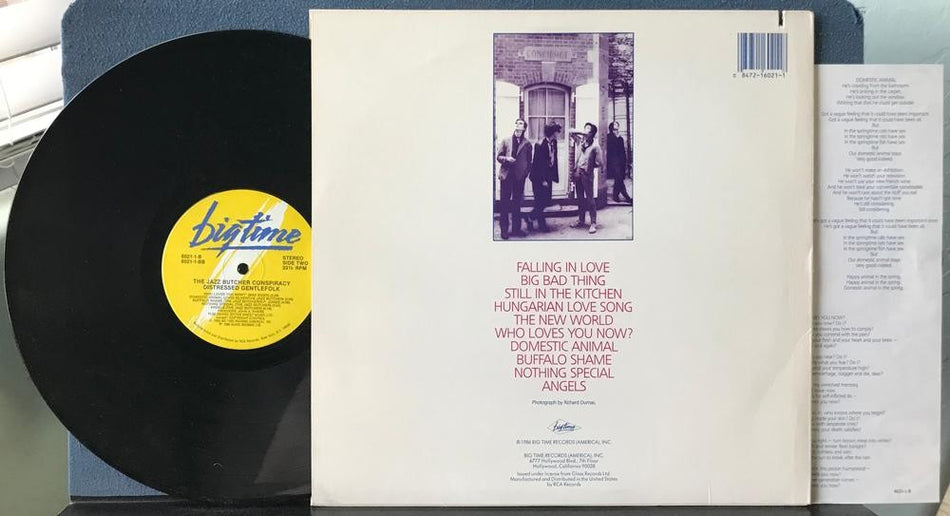 JAZZ BUTCHER CONSPIRACY DISTRESSED GENTLEFOLK~NM 1986 BIG TIME 1st PRESS~INSERT