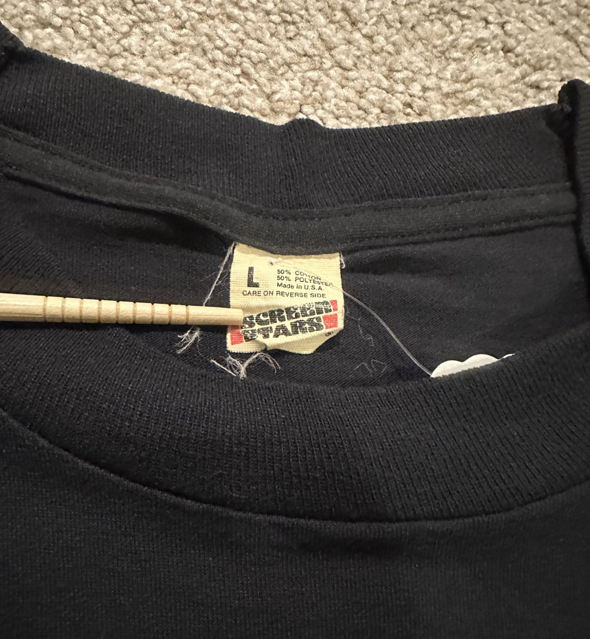 GODFLESH VINTAGE T-SHIRT~SINGLE-STITCH~1990s~ORIGINAL~LG~BLACK~SCREEN STARS~VTG