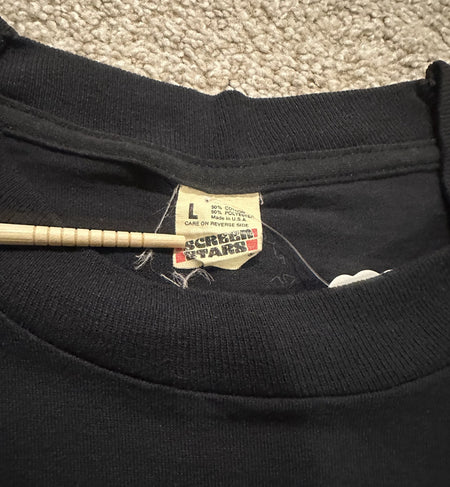 GODFLESH VINTAGE T-SHIRT~SINGLE-STITCH~1990s~ORIGINAL~LG~BLACK~SCREEN STARS~VTG