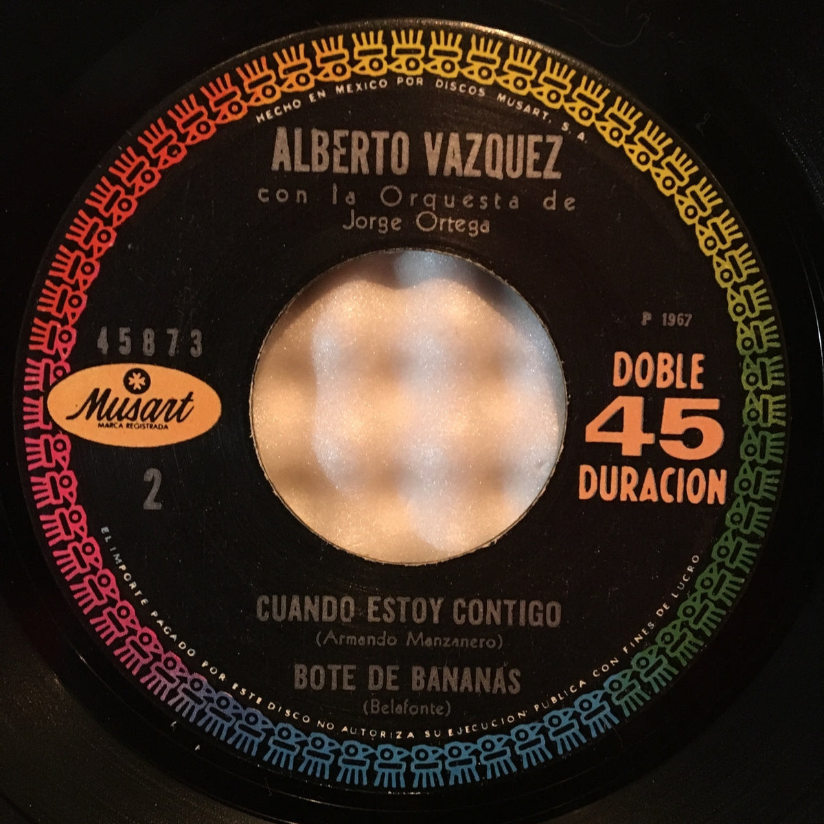 ALBERTO VAZQUEZ BOTE DE BANANAS~1950s MUSART PIC SLEEVE 7" EP~QUERDIO CORAZON