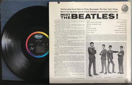MEET THE BEATLES~RARE 1964 WEST COAST STEREO 1st PRESS LP~3 BMI CREDITS~BLUE CVR