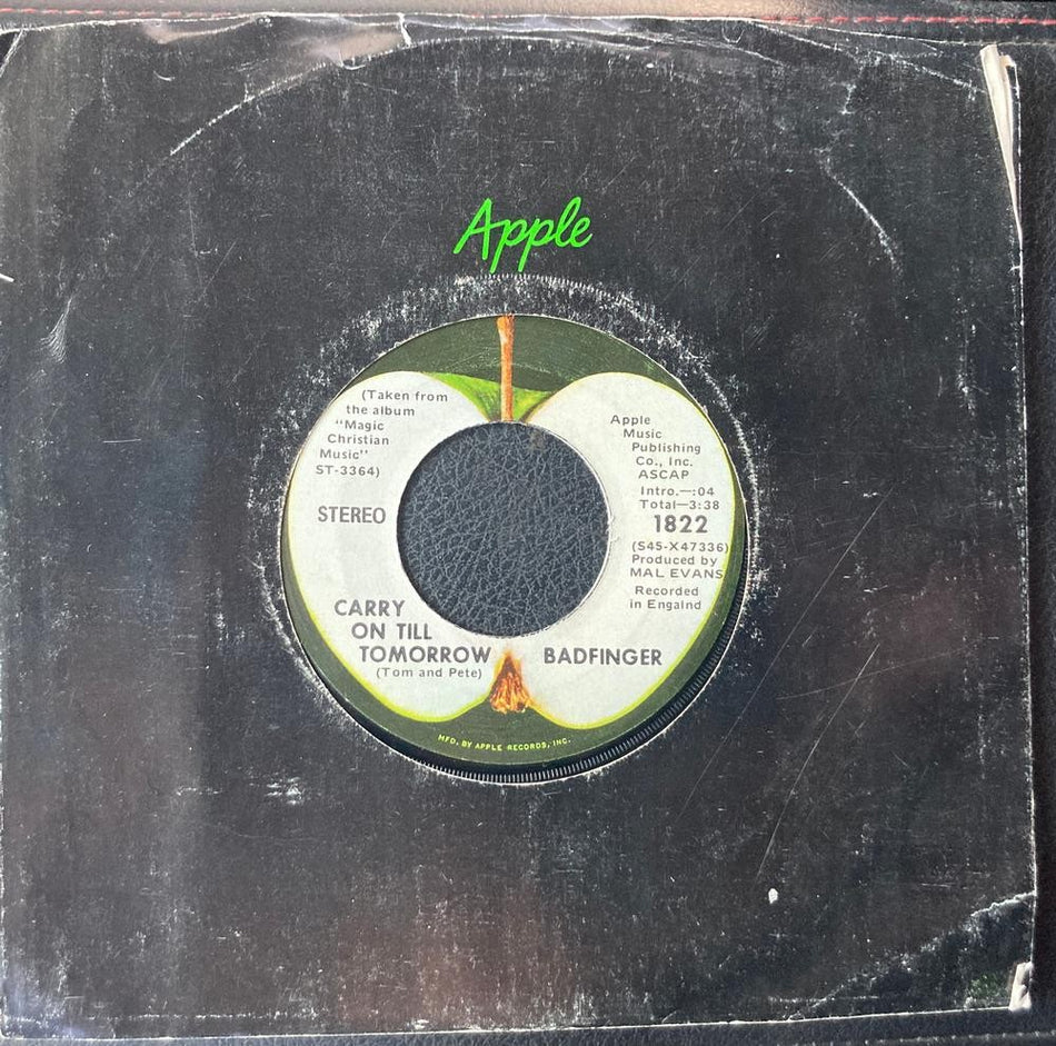 BADFINGER NO MATTER WHAT/ CARRY ON~VG++ 1970 APPLE 7"~*~BELL SOUND~BLK STAR LBL