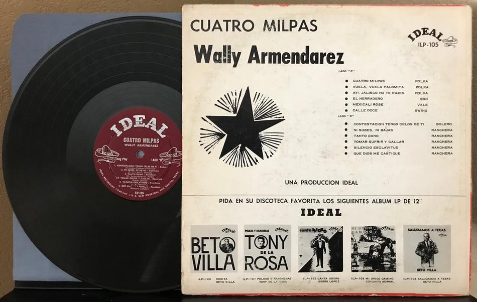 WILLY ARMENDAREZ CUATRO MILPAS~ORIG IDEAL DEEP GROOVE LP~ILP-105~BOLERO~RANCHERA