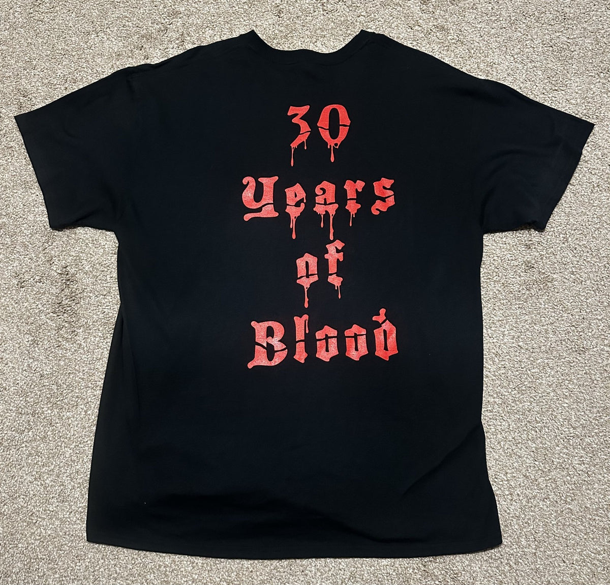 EXODUS 2010s T-SHIRT~30 YEARS OF BLOOD~ORIGINAL~XL~BLACK~EXC COND~RARE~VINTAGE