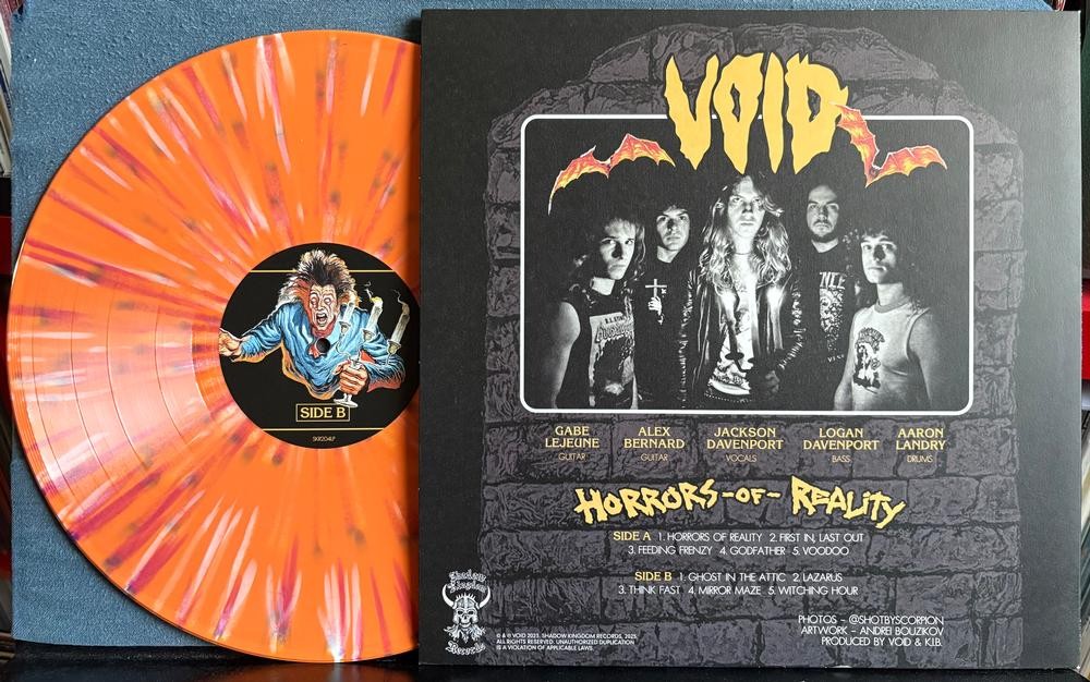 VOID HORRORS OF REALITY~NM 2025 ORANGE PHANTOM TERROR SPLATTER LMTD /700~THRASH
