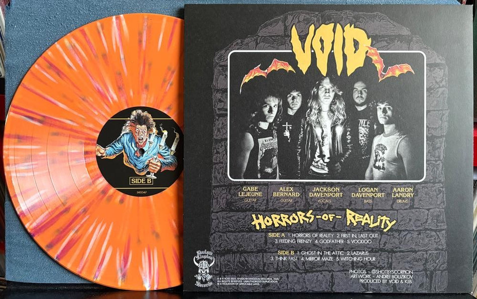 VOID HORRORS OF REALITY~NM 2025 ORANGE PHANTOM TERROR SPLATTER LMTD /700~THRASH
