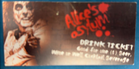ALICE COOPER SIGNED 1977 TOUR BOOK PROGRAM w/TICKET STUB and BONUS ASYLUM ITEMS