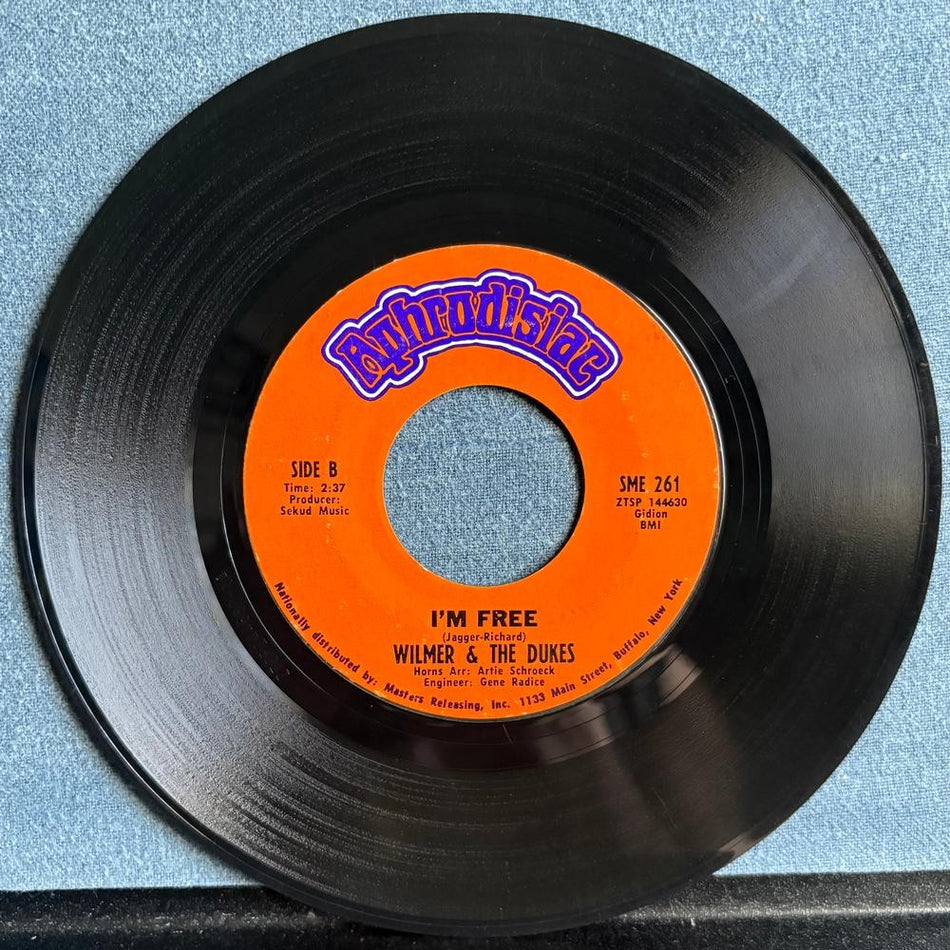 WILMER AND THE DUKES~HEAVY TIME /IM FREE~1969 APHRODISIAC 7-INCH 45 SNGL~NO SOUL