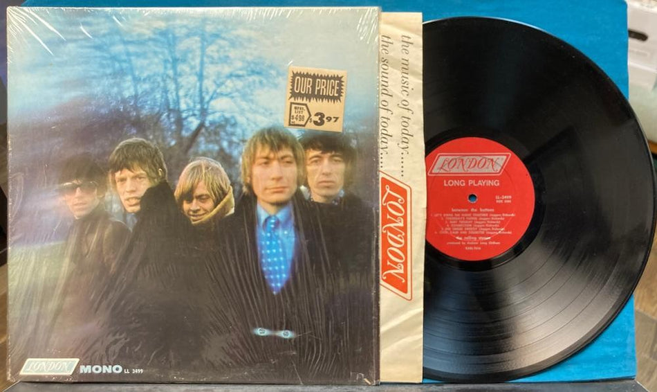 ROLLING STONES BETWEEN THE BUTTONS~VG+ 1967 MONO LONDON LP w/SHRINK~MAROON LABEL