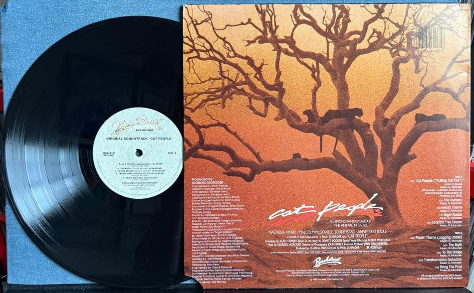 CAT PEOPLE OST MOTION PICTURE SOUNDTRACK~'82 BACKSTREET LP~GIORGIO MORODER~BOWIE