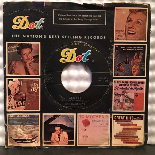 THE BAMBINOS~ALGIERS/ ADANTE AMORE~RARE 1961JAZZ EXOTICA FUNK 45 on DOT~SLV~SVG+