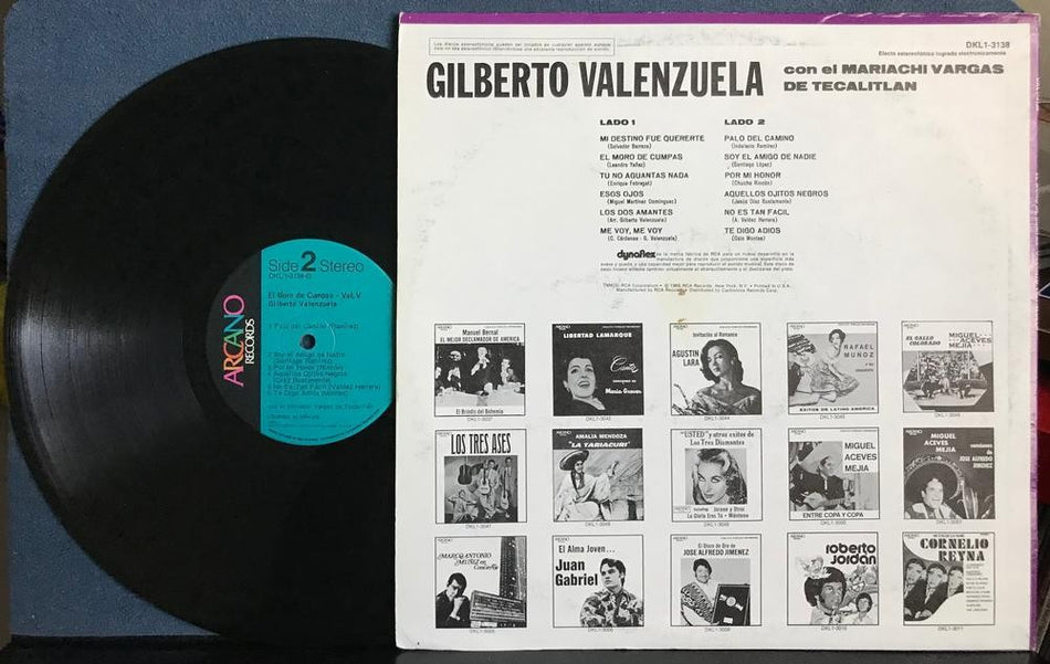 GILBERTO VALENZUELA EL MORO DE CUMPAS VOL. V~NM- ARCANO RECORDS DKL1-3138~LATIN