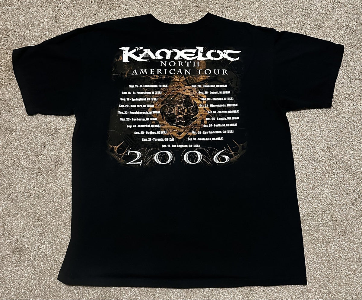 KAMELOT CONCERT T-SHIRT~2006 TOUR~THE BLACK HALO~ORIGINAL~XL~BLACK~EXC COND~VTG