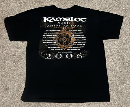 KAMELOT CONCERT T-SHIRT~2006 TOUR~THE BLACK HALO~ORIGINAL~XL~BLACK~EXC COND~VTG