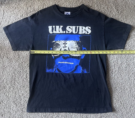 U.K. SUBS T-SHIRT~ANOTHER KIND OF BLUES~ALSTYLE TAG~LG~BLACK~EXC COND~VTG~PUNK