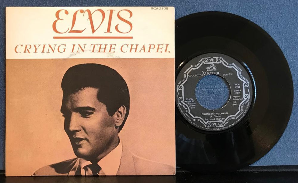 ELVIS PRESLEY CRYING IN THE CHAPEL~NM- LMTD 1977 VICTOR COLLECTOR SERIES 7-INCH