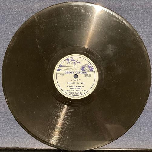 PHILIP S OLT GOOSE CALLING PART 1+2~1950 10' 78 RPM~BIRD CALL EFFECTS~E1-KB-2210