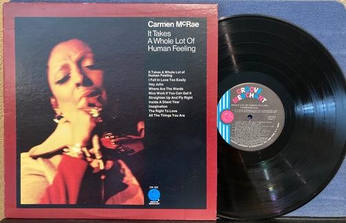 CARMEN MCRAE IT TAKES A WHOLE LOT OF HUMAN FEELING~NM- 1974 GROOVE MERCHANT LP