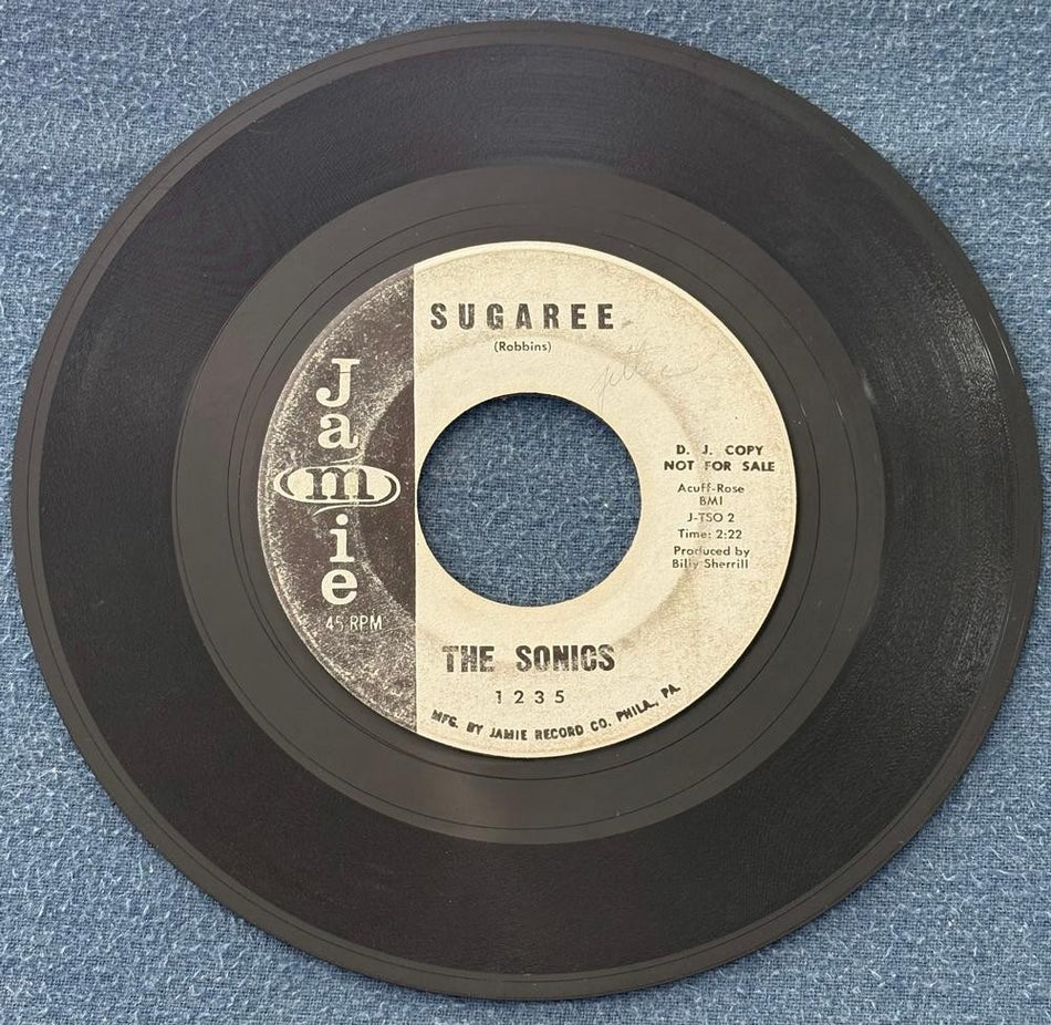 THE SONICS~SUGAREE / BEAUTIFUL BROWN EYES~'62 JAMIE PROMO 7-INCH 45~DOO-WOP~SOUL