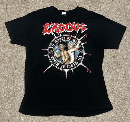 EXODUS 2010s T-SHIRT~30 YEARS OF BLOOD~ORIGINAL~XL~BLACK~EXC COND~RARE~VINTAGE