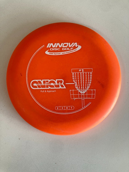 INNOVA AVIAR PUTT & APPROACH~150 GRAMS~ORANGE w/WHITE LETTERING~2 3 0 1~USED