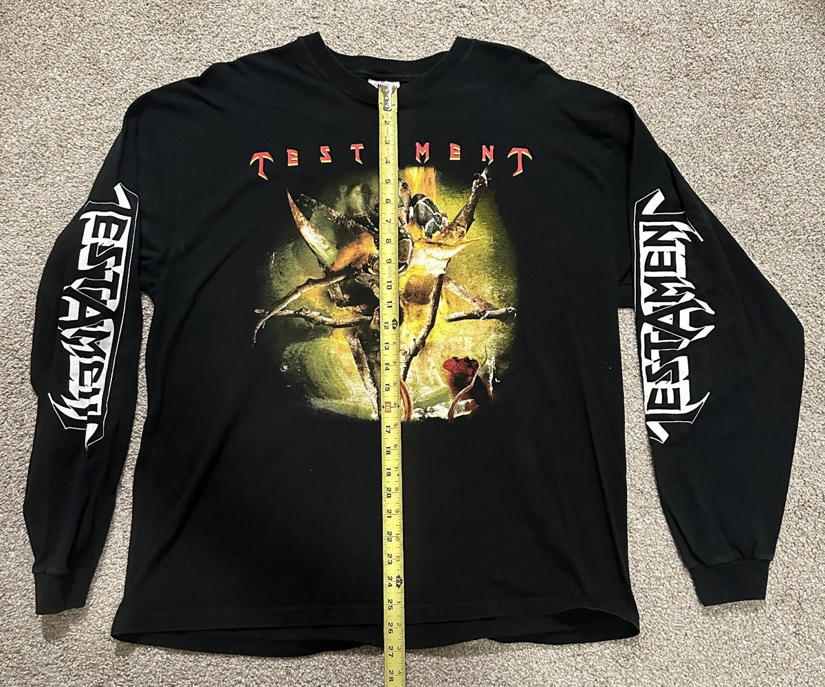 TESTAMENT CONCERT LONG SLEEVE T-SHIRT~2002 TOUR~BLACK~XL~EXC COND~VINTAGE~RARE