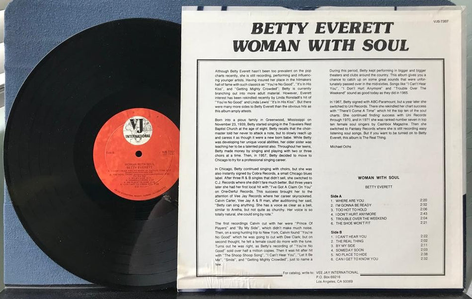 BETTY EVERETT WOMAN WITH SOUL~VG++ 1977 MONO VJ INTERNATIONAL COMP~FEMALE VOCAL
