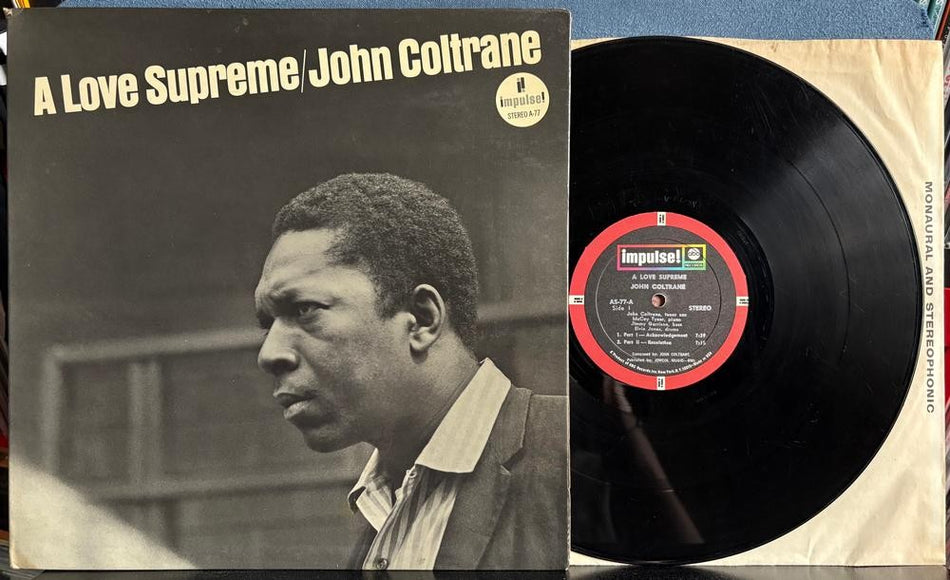 JOHN COLTRANE A LOVE SUPREME~1968 ABC IMPULSE! STEREO RE LP~VAN GELDER~HARD BOP
