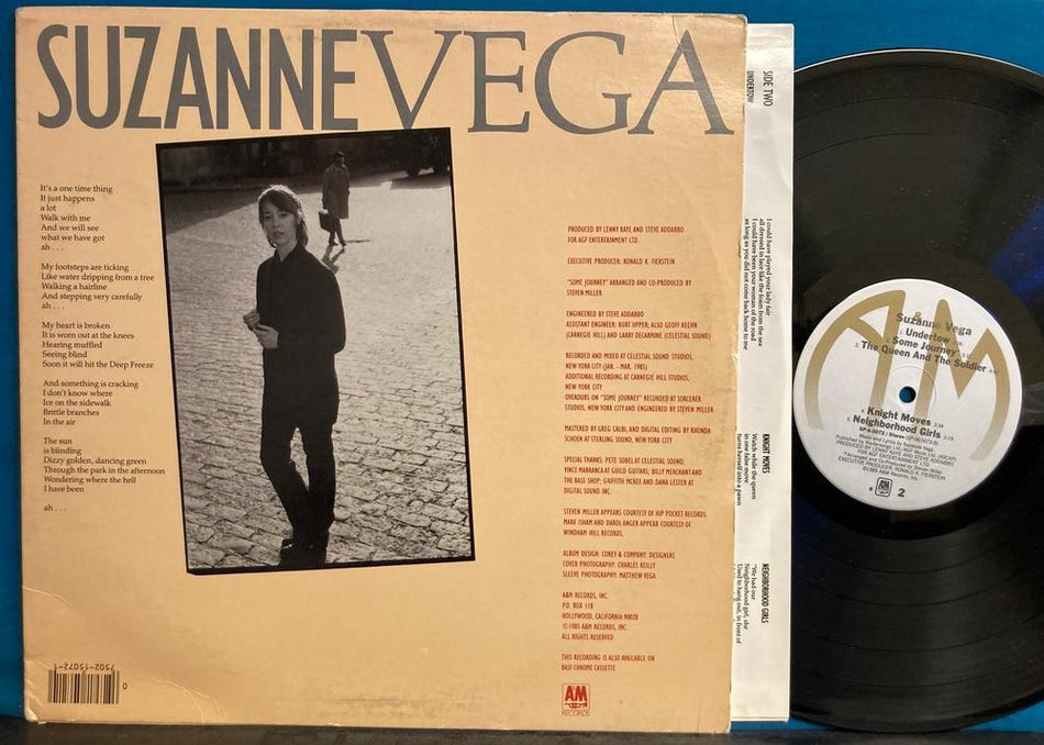 SUZANNE VEGA 1985 S/T LP~RARE QUIEX AUDIOPHILE~INNER~STERLING~INDY~ERROR COVER