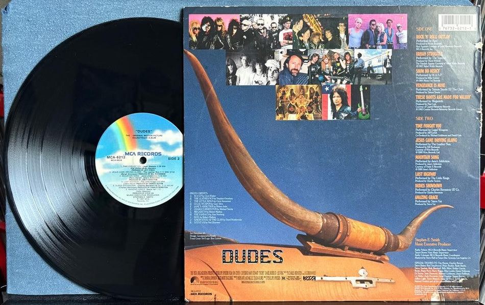 DUDES OST ORIGMOTION PICTURE SOUNDTRACK~'87 MCA LP~HARD ROCK~METAL~KEEL~W.A.S.P.