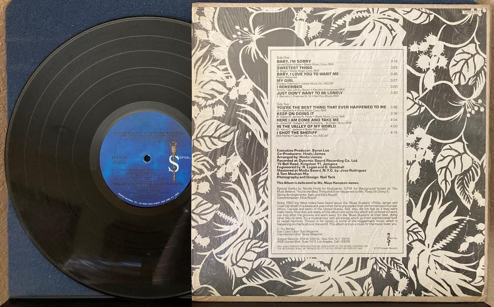 THE BLUES BUSTERS PHILLIP AND LLOYD~1975 SCEPTER 1st PRESS LP~SHRINK~REGGAE~SOUL