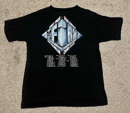 VINTAGE JIMMY PAGE & THE FIRM~1980s TOUR T-SHIRT~XL~BLACK~EXC COND~SINGLE-STITCH