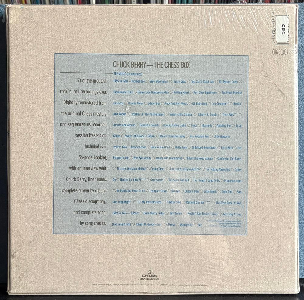 CHUCK BERRY THE CHESS BOX~RARE SEALED OG 1988 6-LP BOX SET~CRC CLUB EDITION~ROCK
