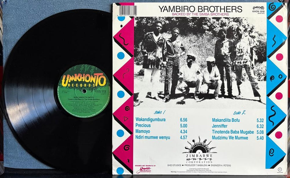 YAMBIRO BROTHERS + SIMBA BROTHERS MAKANDIITA BOFU~NM- UMKHONTO SOUTH AFRICA LP