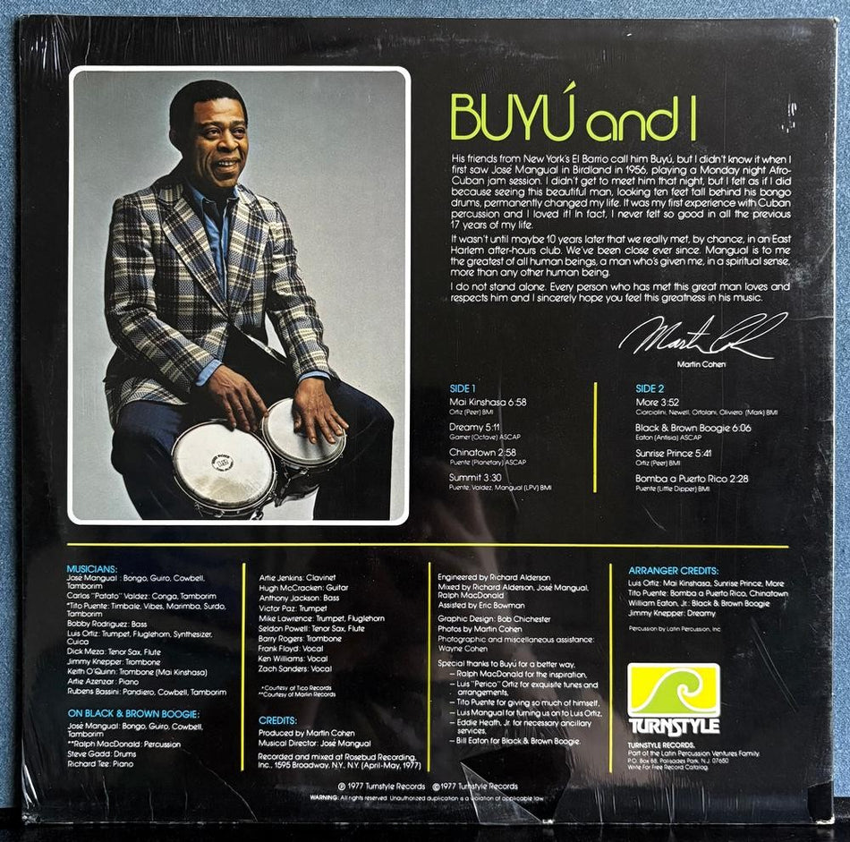 JOSÉ MANGUAL BUYÚ~SEALED ORIG 1977 TURNSTYLE RECORDS LP~LATIN JAZZ~CHA-CHA~SALSA